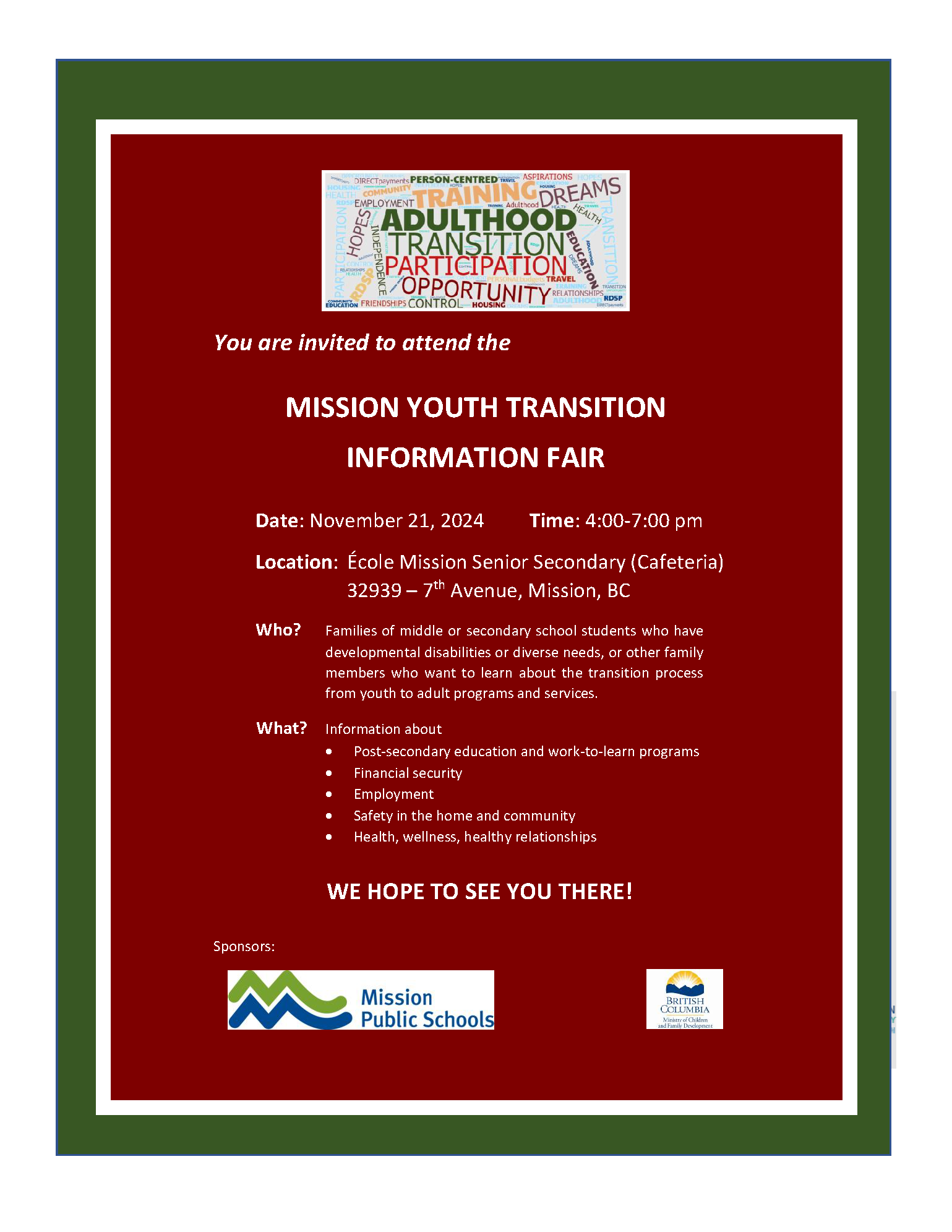 Transition Fair Poster. 